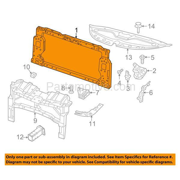 Rsp 1072c Capa 15 16 17 Chrysler 200 Radiator Support