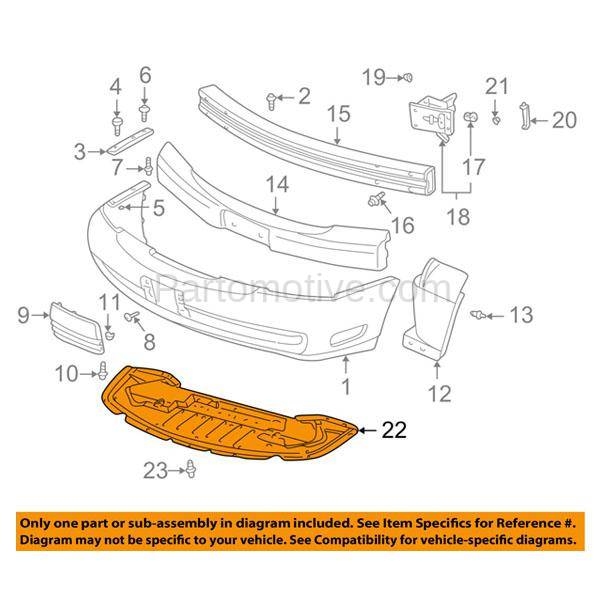 Ess 1189 00 05 Deville Fwd Front Engine Splash Shield
