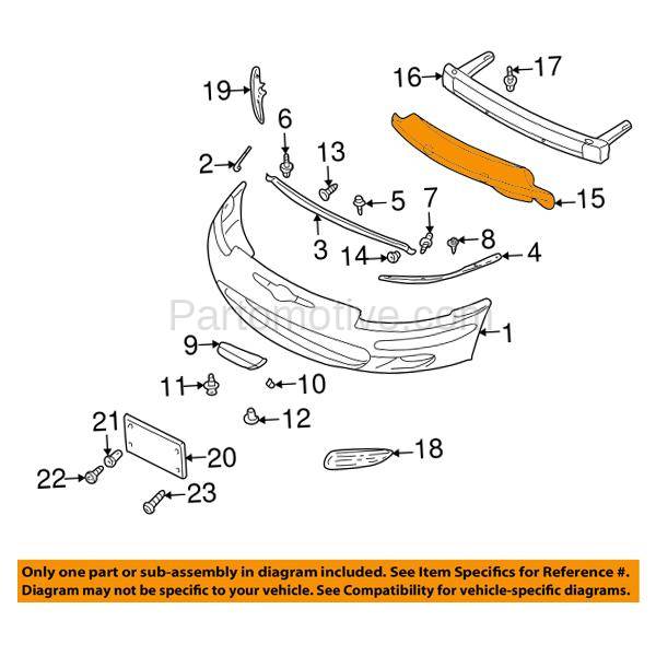Abs 1015f 01 02 03 Sebring Sedan Front Bumper Face Bar