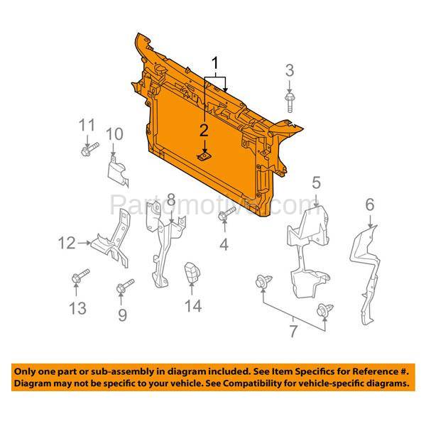 For Mazda CX-9 2007-2015 Replace MA1225154C Front Radiator Support