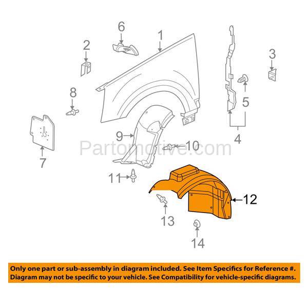 Ifd 1395r 04 09 Srx Front Rear Section Splash Shield