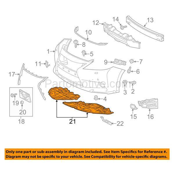 Splash Shield For 2007-2012 Mercedes Benz GL450 Front Right Side Front Section