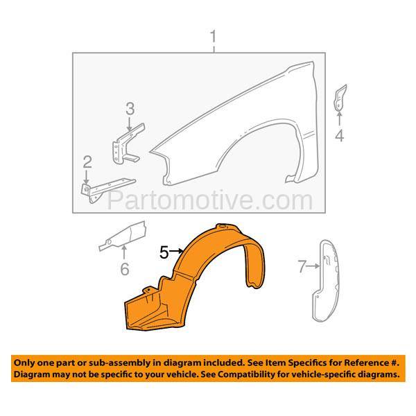 00-05 Monte Carlo Front Splash Shield Inner Fender Liner Left /& Right SET PAIR