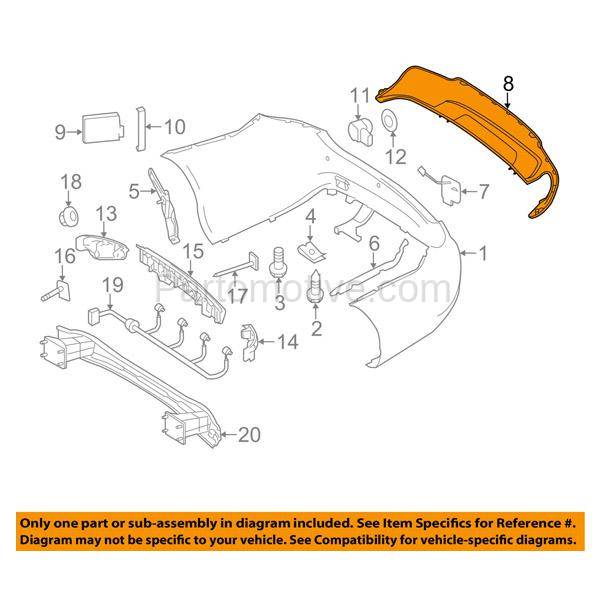 Replacement Bumper Cover for 12-15 C250 MB1115105C Rear Lower
