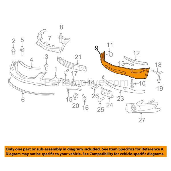 Buc 1939f 08 12 Enclave 3 6l Front Lower Bumper Cover
