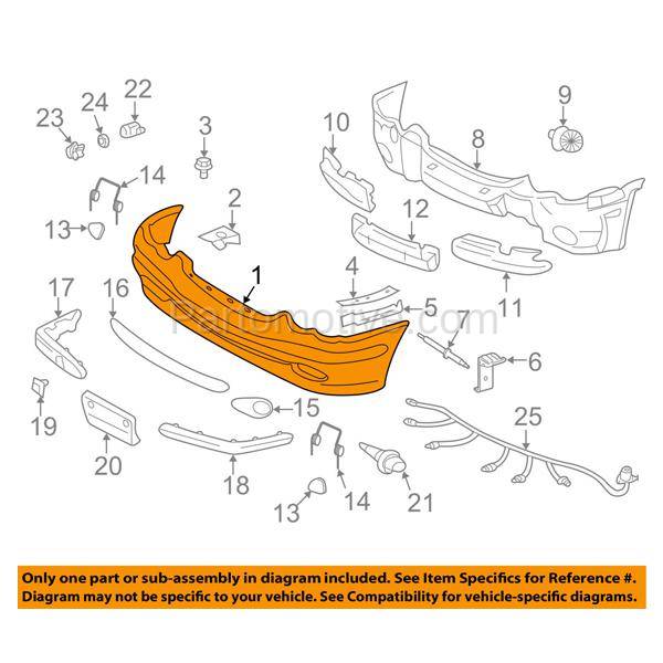 MB1000145 For Mercedes-Benz C320,C230,C32 AMG,C240 Front BUMPER 2038850025