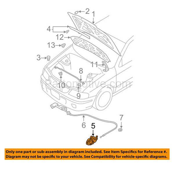 New Front Hood Latch Lock Fits 2000 2001 2002 2003 Sentra 656015m000 Ni1234115
