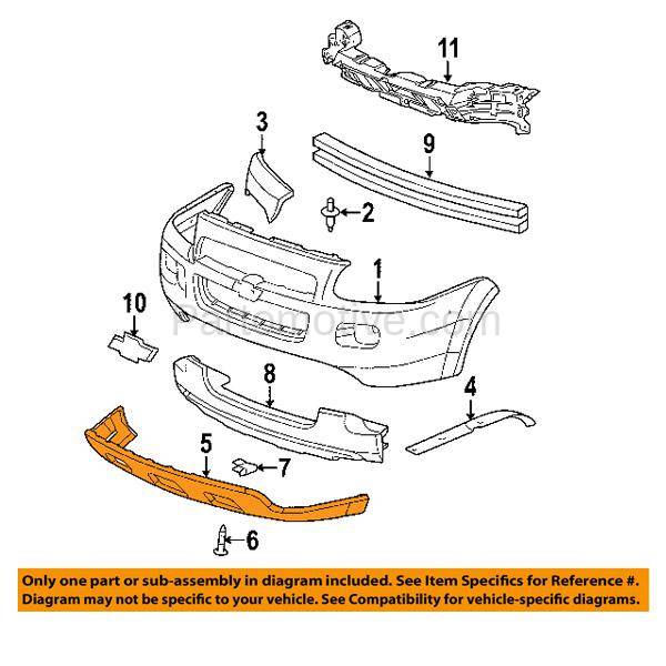 vlc 1147fc 05 09 chevy uplander front bumper lower spoiler 2005 chevy uplander dashboard lights