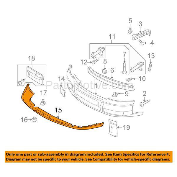 Vlc 1004f 02 05 A4 S4 Front Bumper Lower Spoiler Valance