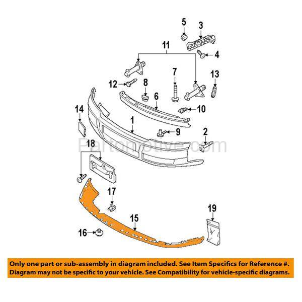 Vlc 1005f 02 05 A4 S4 Front Bumper Lower Spoiler Valance
