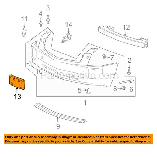Lpb 1111f 04 09 Srx Front License Plate Holder Bracket
