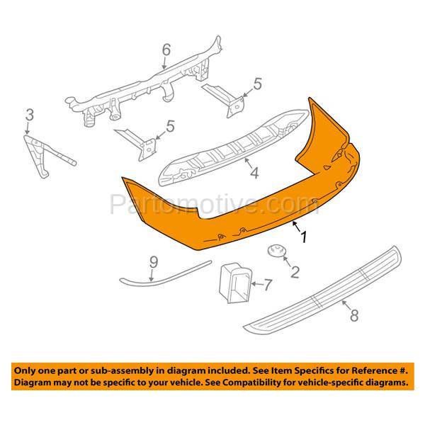 Buc 1510r 05 06 07 Caravan Rear Bumper Cover Assembly 119