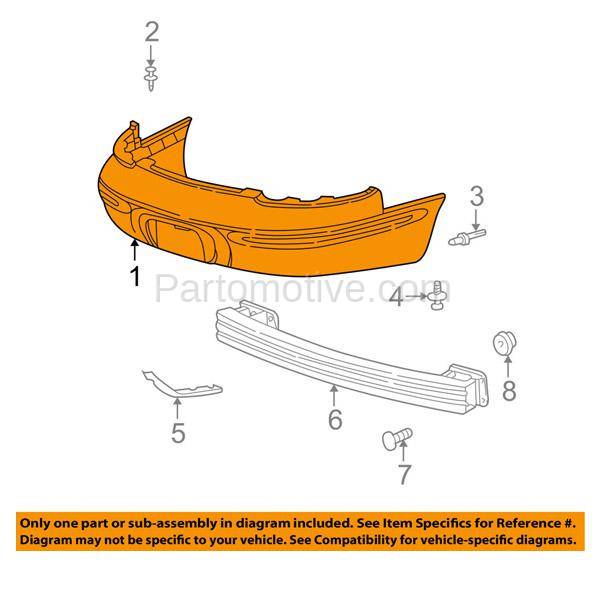 BUC1476R NEW 9904 300M Rear Bumper Cover Assembly w