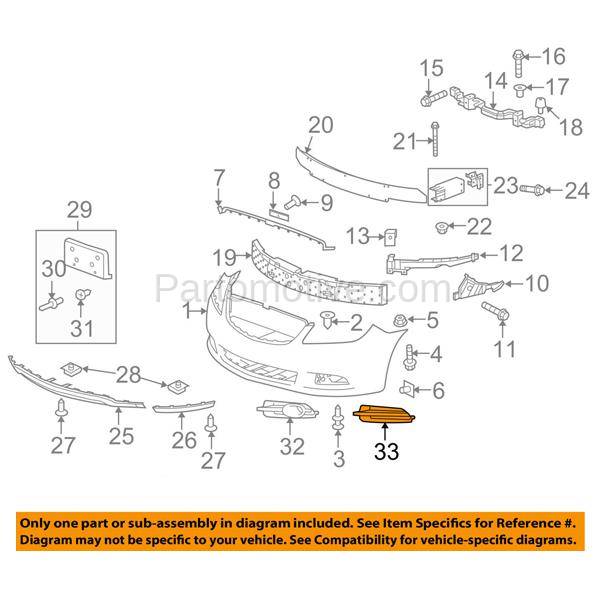 Grl 1075r 10 13 Lacrosse Front Bumper Grill Grille