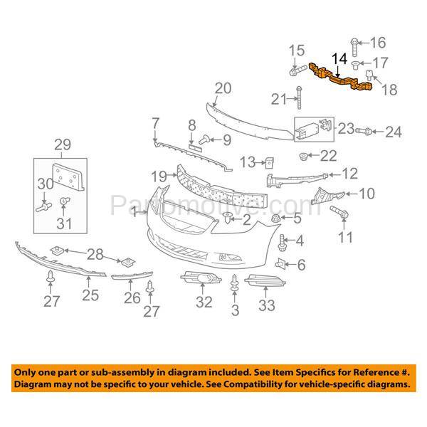 Brt 1043f 2010 Allure Amp 10 13 Lacrosse Front Bumper Cover