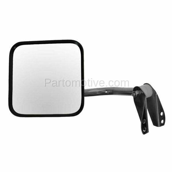 MIR2520L 19791994 Jeep Wrangler & CJ7 CJ5 Rear View Door Mirror Manual (Windshield Hinge