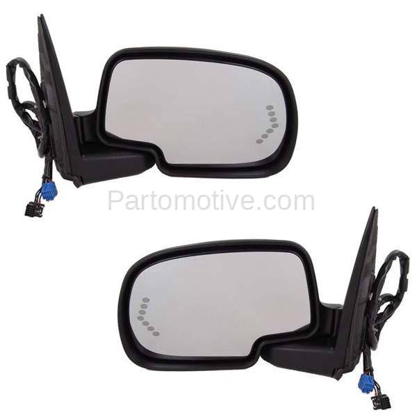 Pair Left+Right Turn Signal Heated Mirror Glass For GMC Chevy Cadillac 2003-2007 