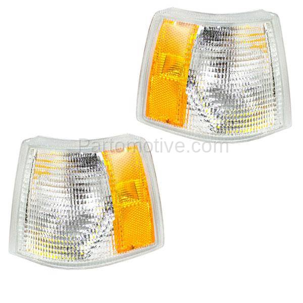 Corner Light Compatible with 1993-1997 Volvo 850 Plastic Clear & Amber Lens Passenger Side