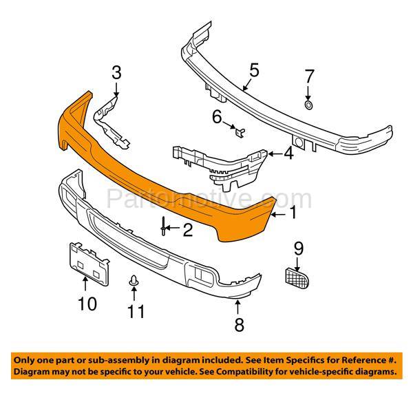 Front Bumper Cover For Ford Ranger FO1000603 6L5Z17D957AAA New 