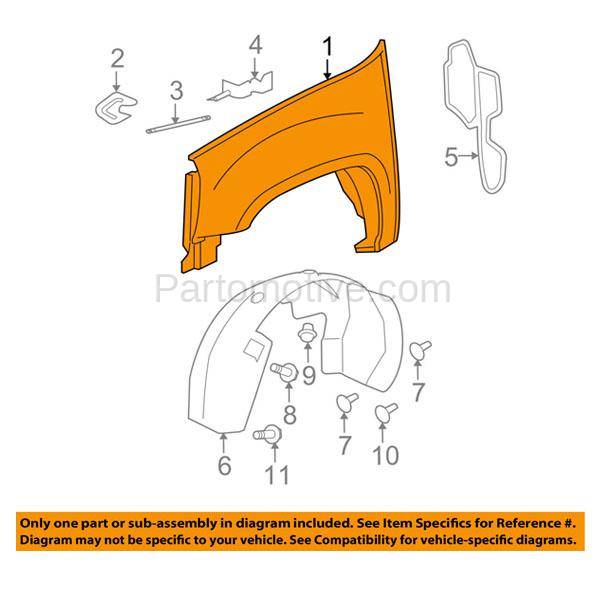 Car & Truck Exterior Parts Fender For 20072014 GMC Yukon Yukon XL 1500