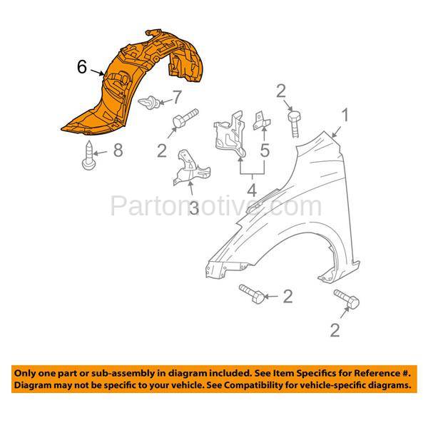 IFD1671LC CAPA 1013 Mazda 3 Mazdaspeed Front Splash Shield Inner