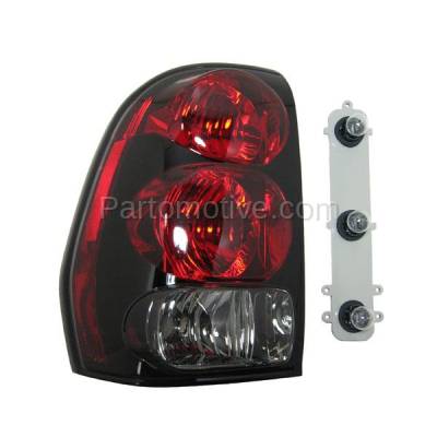 Aftermarket Replacement - TLT-1041L 2002-2009 Chevrolet Trailblazer & 2002-2006 Trailblazer EXT (6Cyl 8Cyl, 4.2L 5.3L 6.0L Engine) Taillight Assembly with Bulb Left Driver Side