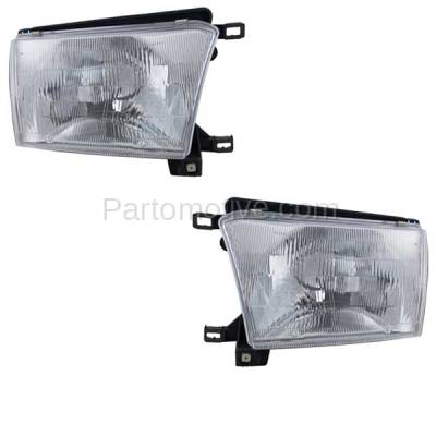 Aftermarket Replacement - HLT-1611L & HLT-1611R 96-98 4-Runner Headlight Headlamp Front Head Light Lamp Left Right Side SET PAIR