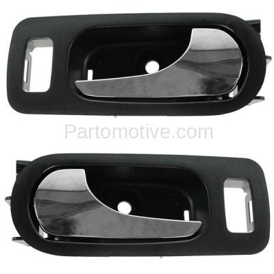 05-10 Cobalt Inside Inner Interior Black Front Door Handle Pair Set Left Right