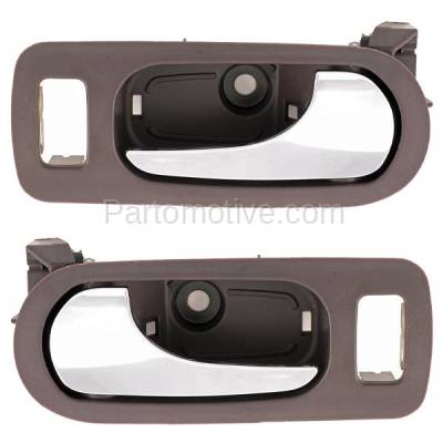 05-10 Cobalt Inside Inner Interior Black Front Door Handle Pair Set Left Right