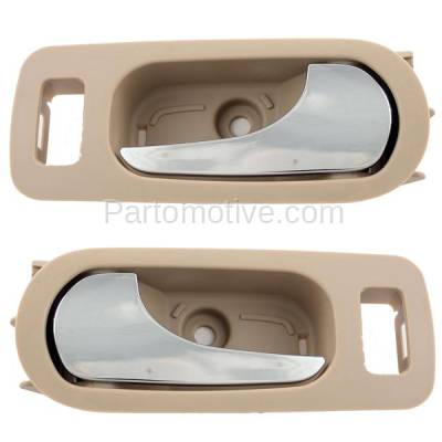05-10 Cobalt Inside Inner Interior Black Front Door Handle Pair Set Left Right