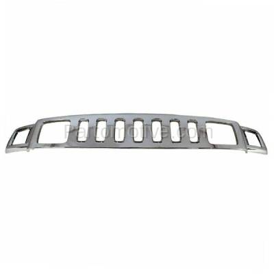 Aftermarket Replacement - GRL-2711 2006-2010 Hummer H3 & 2009-2010 H3T Crew Cab Pickup Front Upper Grille Assembly (without Emblem Provision) Chrome Plastic