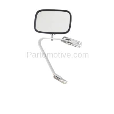 Aftermarket Replacement - MIR-1499L 1987-1991 Ford Bronco & F150 F250 F350 Pickup Truck Rear View Mirror Manual Folding Swing Lock Door Mount Chrome Left Driver Side