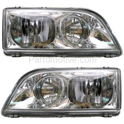 Aftermarket Replacement - HLT-1162L & HLT-1162R 00-04 Volvo S40 V40 Headlight Headlamp Head Light Lamp Left Right Side Set PAIR