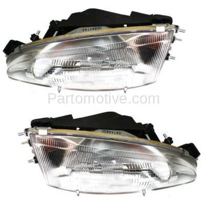Aftermarket Auto Parts - HLT-1000L & HLT-1000R 93-96 Eagle Summit Headlight Headlamp Head Lights Lamp Left Right Side SET PAIR