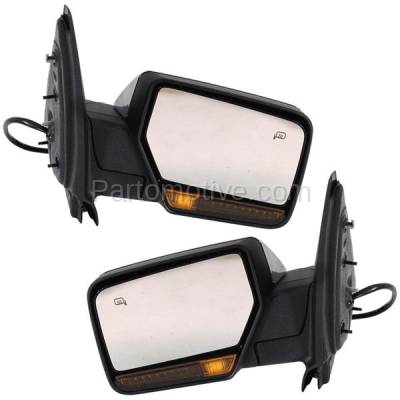 Aftermarket Replacement - MIR-2052L & MIR-2052R 11 Navigator Power Fold Heat Signal Puddle Lamp Mirror Left Right Side PAIR SET