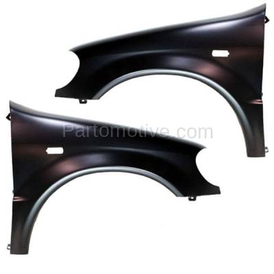 Aftermarket Replacement - FDR-1507LC & FDR-1507RC CAPA 98-99 ML-Class 163 Chassis Front Fender Quarter Panel Left Right SET PAIR