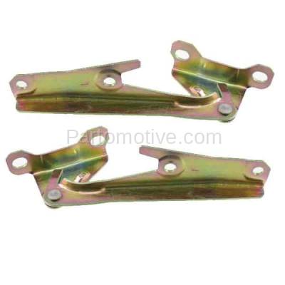 Aftermarket Replacement - HDH-1137L & HDH-1137R 1993-1994 Dodge/Plymouth Colt & 1993-1996 Eagle Summit & 1993-2002 Mitsubishi Mirage & 2003-2006 Outlander Hood Hinge Bracket PAIR SET Left Driver & Right Passenger Side