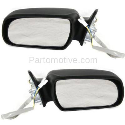 Aftermarket Replacement - MIR-1500L & MIR-1500R 89-91 Camry Power Black Non-Folding Rear View Mirror Right & Left Side SET PAIR