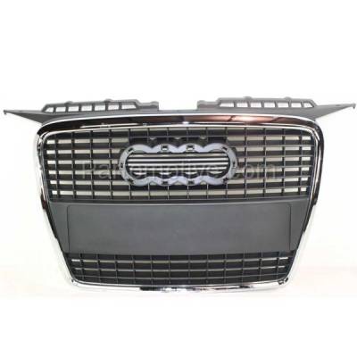 Aftermarket Replacement - GRL-1159 06-08 A3 Front Grill Grille Assembly Chrome Shell/Frame w/Black Insert AU1200115