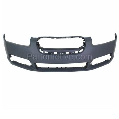 Aftermarket Replacement - BUC-3777F 2009-2011 Jaguar XF Front Bumper Cover Assembly (with Tow Hook & Fog Lamp Holes) (without Park Assist Sensor Holes) Primed Plastic