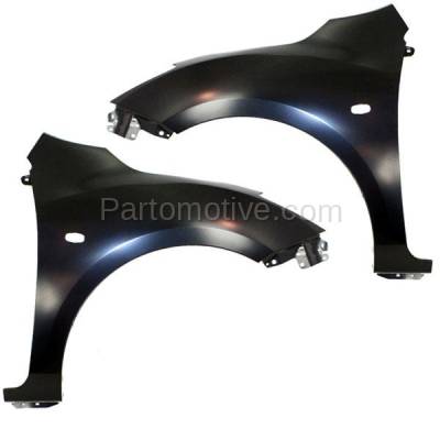 Aftermarket Replacement - FDR-1476LC & FDR-1476RC CAPA 2010-2013 Mazda 3 (2.0L & 2.5L) Hatchback & Sedan (with Stone Guard Provision) Front Fender Quarter Panel SET PAIR Right & Left Side