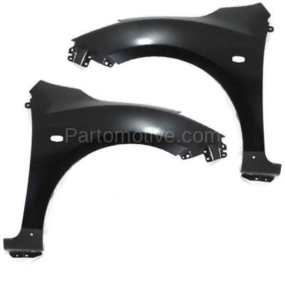 Aftermarket Replacement - FDR-1475LC & FDR-1475RC CAPA 2010-2011 Mazda 3 (2.5L) (Hatchback 4-Door) Front Fender Quarter Panel (with Turn Signal Lamp Hole) Steel SET PAIR Right & Left Side