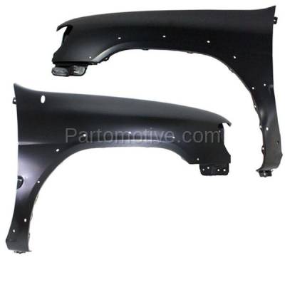 Aftermarket Replacement - FDR-1561LC & FDR-1561RC CAPA 1999-2002 Nissan Pathfinder LE (3.3L & 3.5L V6) (with Production Date From 12/1998) Front Fender Quarter Panel Steel SET PAIR Right & Left Side