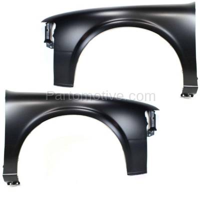Aftermarket Replacement - FDR-1469LC & FDR-1469RC CAPA 1995-1999 Nissan Maxima (3.0 Liter V6 Engine) Front Fender Quarter Panel (with Mudguard Provision) Steel SET PAIR Right & Left Side