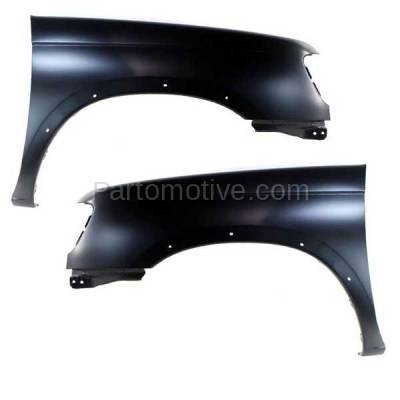 Aftermarket Replacement - FDR-1338LC & FDR-1338RC CAPA 1998-2000 Nissan Frontier Pickup Truck (2.4L & 3.3L Engine) (4WD, RWD) Front Fender Quarter Panel Steel SET PAIR Right & Left Side