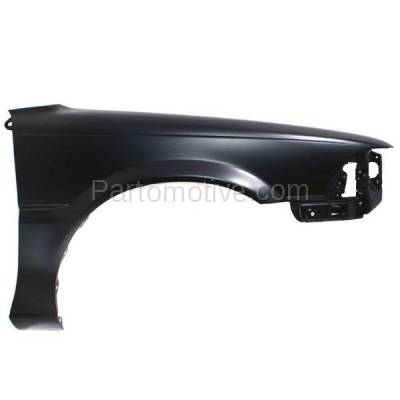 Aftermarket Replacement - FDR-1179RC CAPA 1988-1992 Toyota Corolla 1.6L (Sedan & Wagon 4-Door) Front Fender Quarter Panel (without Molding Holes) Steel Right Passenger Side