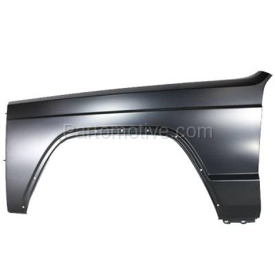 Aftermarket Replacement - FDR-1140LC CAPA 1984-1996 Jeep Cherokee & Comanche & Wagoneer Front Fender Quarter Panel Primed Steel (with Molding Holes) Left Driver Side