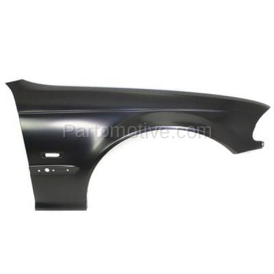 Aftermarket Replacement - FDR-1011RC CAPA 1999-2001 BMW 3-Series (Sedan & Wagon) Front Fender Quarter Panel (with Turn Signal Light Hole) Primed Steel Right Passenger Side