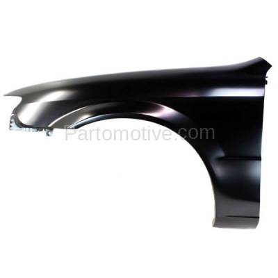 Aftermarket Replacement - FDR-1575LC CAPA 2001-2003 Mazda Protege Front Fender Quarter Panel without Side Repeater Lamp (without MP3 Package) Primed Steel Left Driver Side