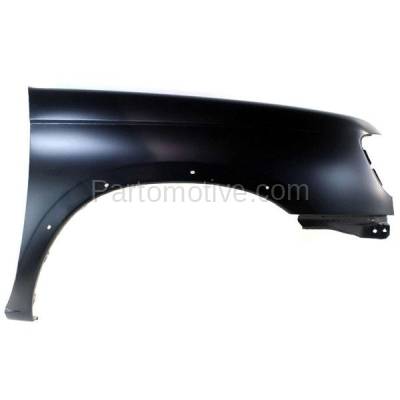 Aftermarket Replacement - FDR-1338RC CAPA 1998-2000 Nissan Frontier Pickup Truck (2.4 & 3.3 Liter Engine) (4WD, RWD) Front Fender Quarter Panel Steel Right Passenger Side